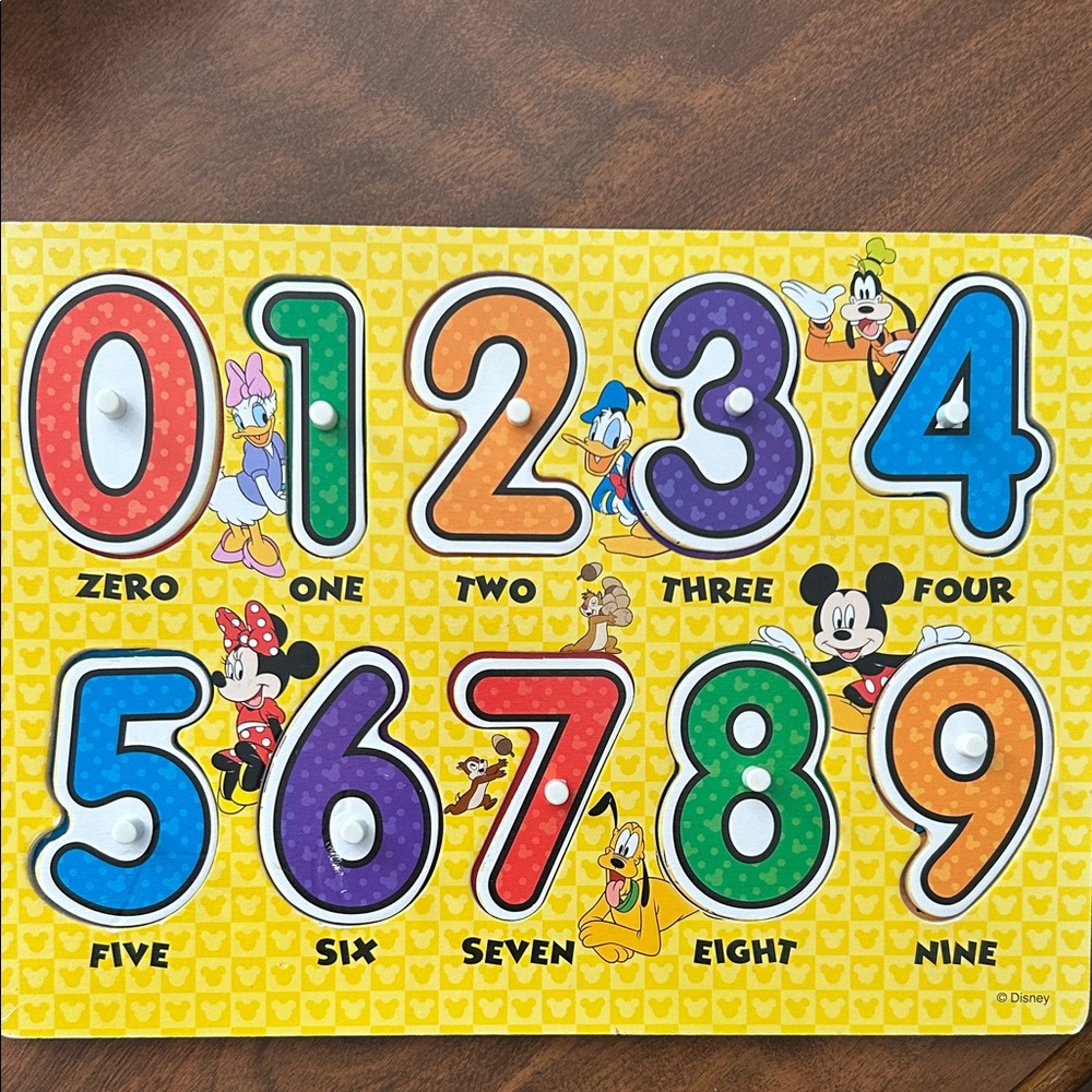 Melissa and Doug Disney Colorful Number Puzzle with Characters